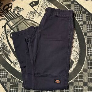 Dickies Black Double Knee Chinos Durable Workwear Style